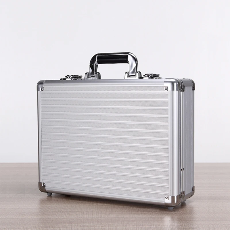 

400x300x140mm Portable Tool Box Aluminium Alloy Home Storage Box File Insurance Tool Box Storage Case