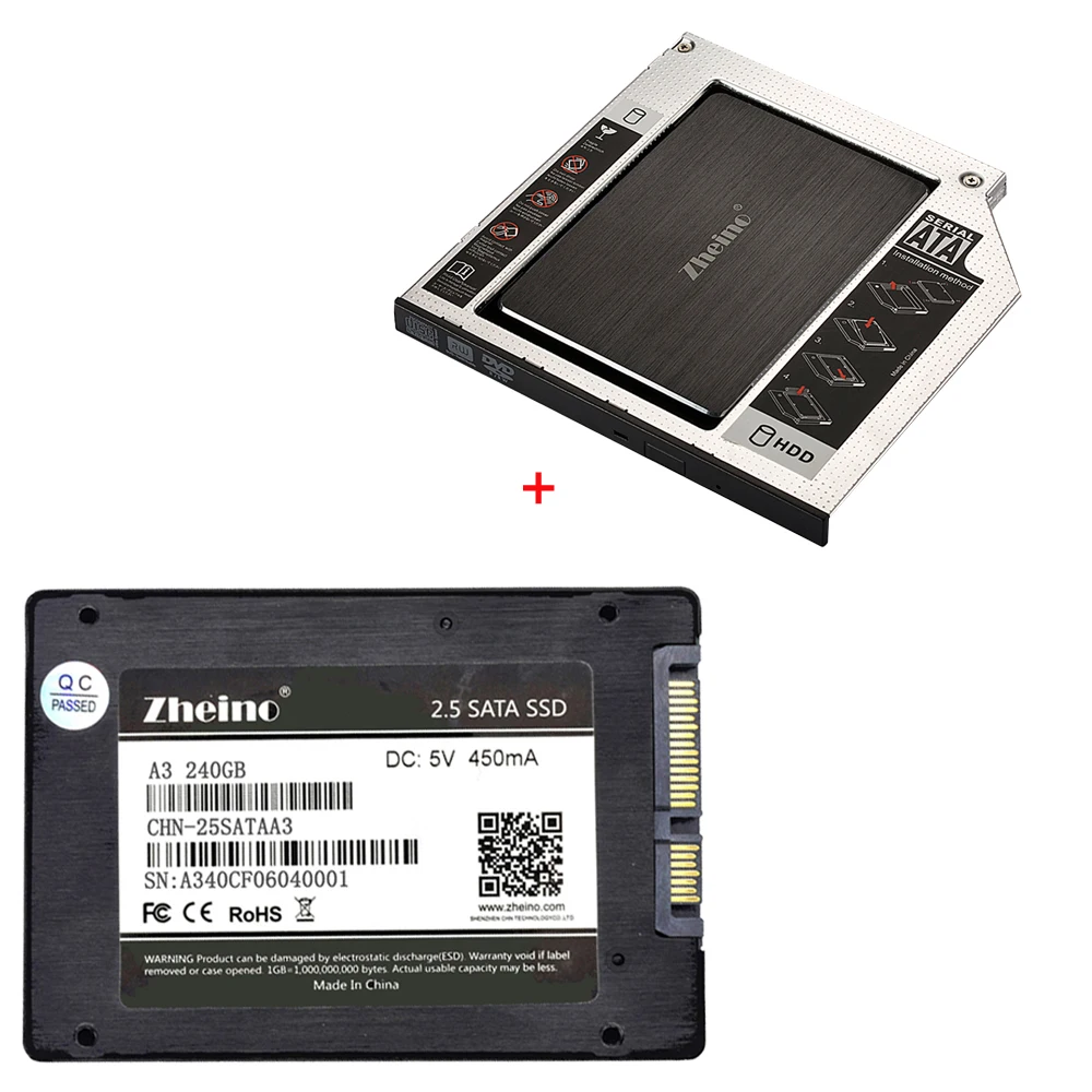 Zheino ssd 240GB Internal Solid Disk Drives with 9.5MM Aluminum Alloy