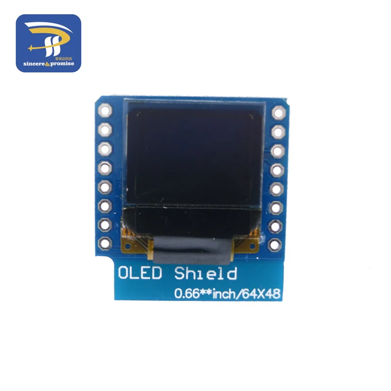 Светодиодный дисплей 0 66 дюйма для Wemos O led 64X48 IIC I2C LCD светодиодный экран Arduino
