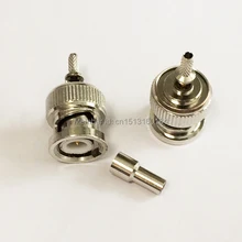 1 шт. штекер BNC RF коаксиальный преобразователь коннектор обжимной RG316, RG174, LMR100 прямой, никелированный Новинка