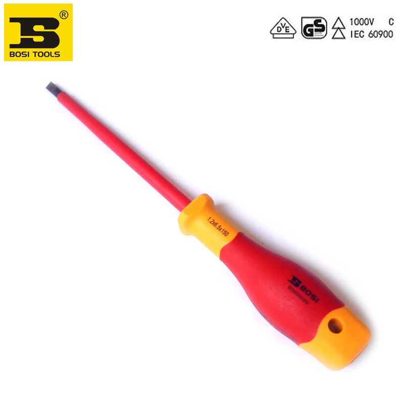 

BOSI VDE professional flat screwdrivers 1.2x6.5x150mm magnetic BS600020