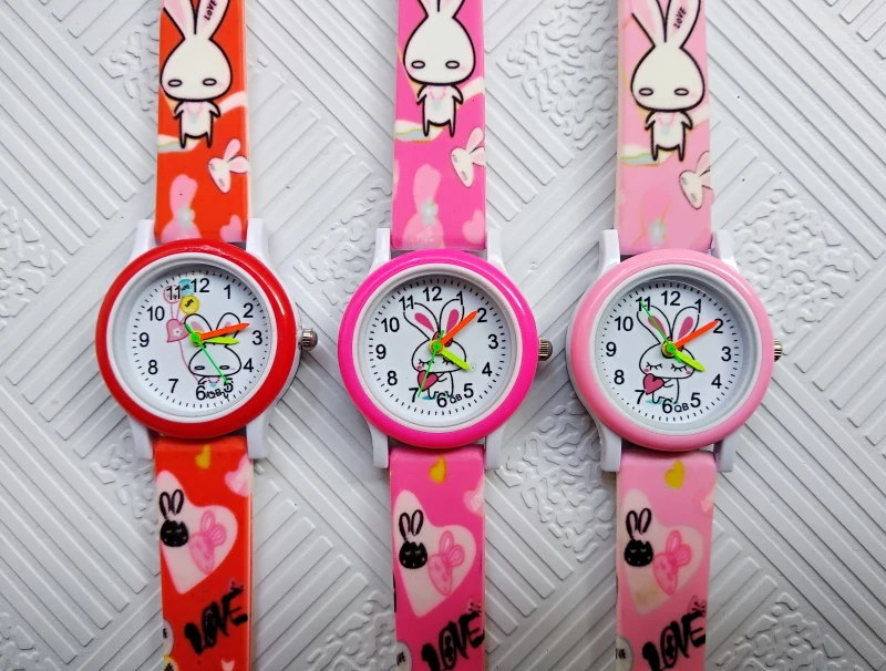 Роскошные модные детские часы маленькие белые Наручные часы «кролик» дети мальчики девочки часы подарок детские часы повседневные