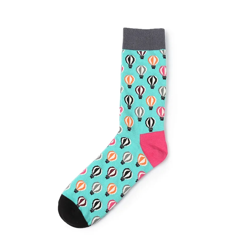 Новинка, хлопковые носки для мужчин и женщин, классические забавные носки с воздушным шаром для влюбленных пар - Цвет: 4