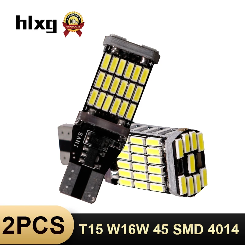 HLXG 2x T15 921 912 W16W парковочный SMD DC сигнальный сигнал поворота резервный обратный