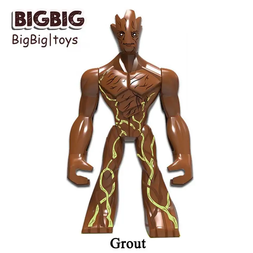 Avengers Endgame Super Heros Figures Legoings Big Groot Avengers Captain Marvel Spiderman Building Blocks Toys For Children