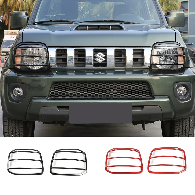 SHINEKA Metal Car Headlight Cover Head Light Lamp Cover Guard Protector Accessories For Suzuki Jimny 2007-2015 Car Styling