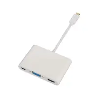 ל usb 3 ב 1 Display Port Mini VGA נקבה מתאם ממיר כבלים מסוג C ל- VGA מתאם 3-in-1 USB יציאות מרובות 3.0 4K המר טעינה (2)