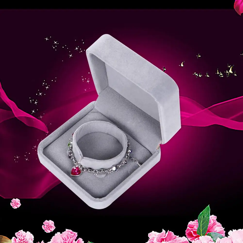 

New Elegant Square Bracelet Storage Box Bangle Jewelry Holder Gift Packaging Case