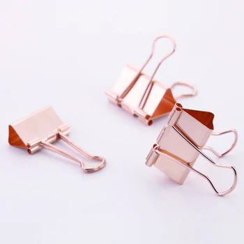 

32mm large rose gold ticket clip office stationery paper dovetail clamp
