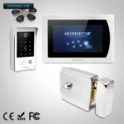 Homsecur 7 "Видеодомофон Безопасности +  Доступ по Паролю для безопасности дома Монитор с Сенсорным Экраном