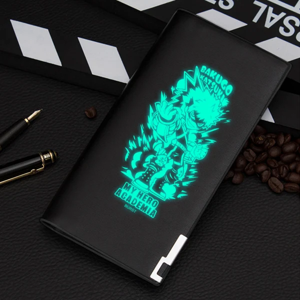 Длинный кошелек унисекс с аниме «Мой герой» из искусственной кожи Bakugou Katsuki ID Card Holder, Подарочный клатч для монет - Цвет: 11