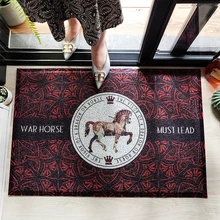 Крытый Открытый скребок для обуви входной ковер лошадь коврик с рисунком ПВХ шелковые петли пыленепроницаемые Противоскользящие коврики дверной коврик для передней двери