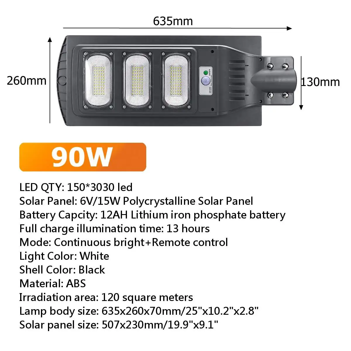 90 Вт 150LED настенный светильник IP65 Солнечный уличный светильник с радиолокационным движением 2 в 1 постоянно яркий и индукционный солнечный датчик дистанционного управления