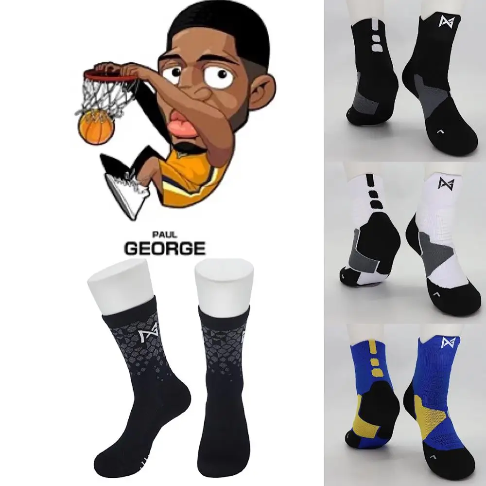 

Paul George Basketball Middle Calf Cotton Thick Socks PG-13 Number Thirteen Forward Annual Steals Leaders Fastest Growing Player