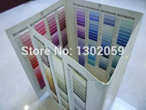

High Quality Embroidery Thread 447 Color Map Book----Cross Stitch Thread Tool