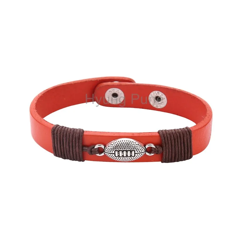 

1pcs! Wholesale Jewelry Adjustable Sport Team Cleveland Football Bracelet Fahion Custom Wristband Cuff For Women Men