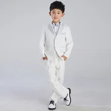 Модный комплект джентельмена для мальчиков из 4х предметов:пиджакиштаныижилетирубашка.в году год