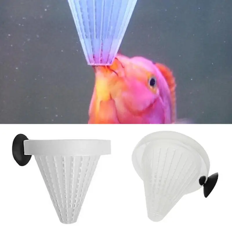 

4pcs White Aquarium Cone Feeder Red Worms Live Frozen Brine Fish Feeding Funnel Fish Feeding Tools