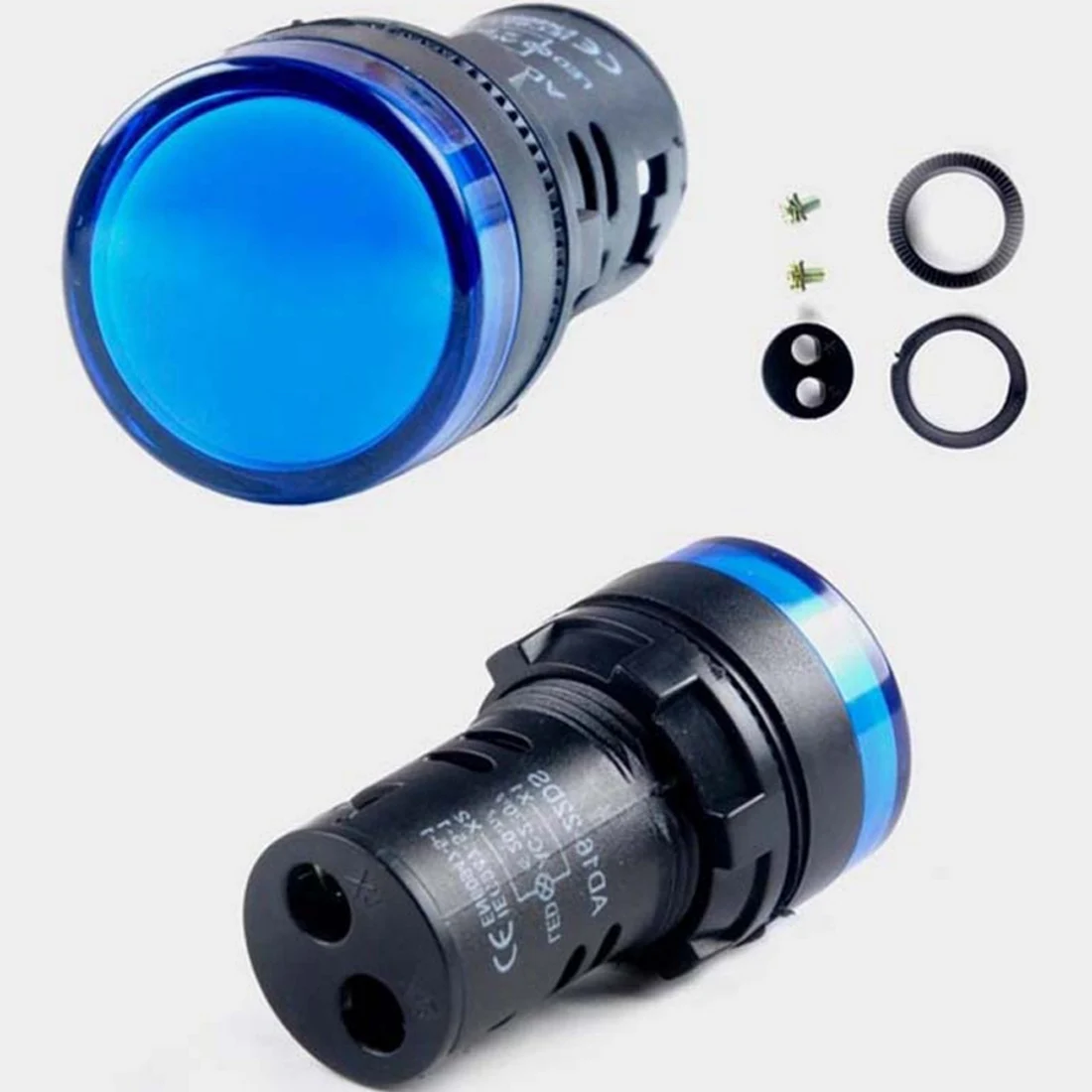 Bright 1PC AC 220V Panel Mount LED Power Indicator Pilot Signal Light