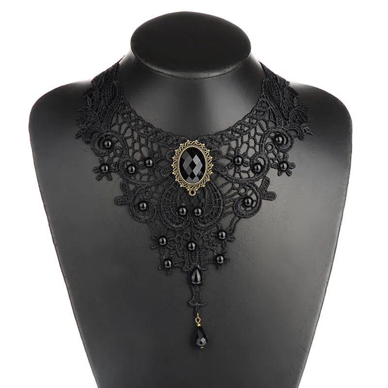 

1pc Fashion Necklace Handmade Gothic Retro Retro Lace Necklace Collar Necklace Necklace Bib Collection Jewelery Chain