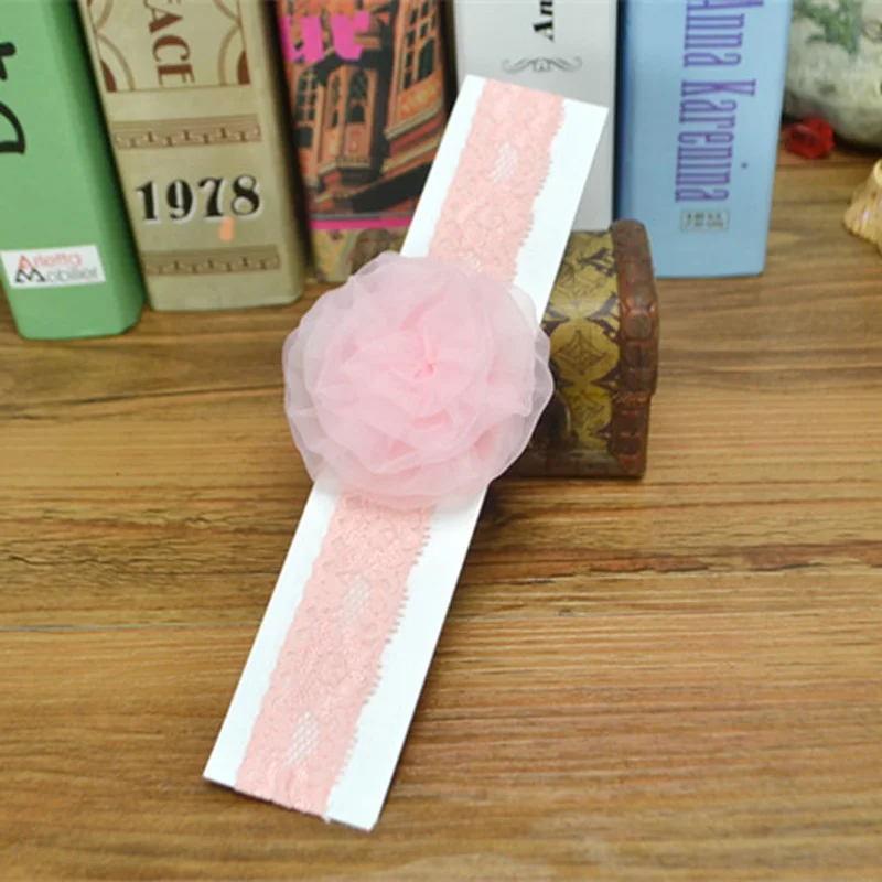 4Lace Flower Baby Child Girl Headband Elastic Comfortable Hair Accessories Headwrap for Beautiful Princess Dress Up