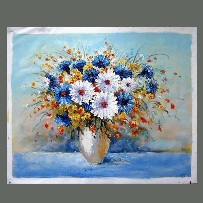 Moder Canvas Art Abstract daisy Flower OiL Painting On The Canvas Hand