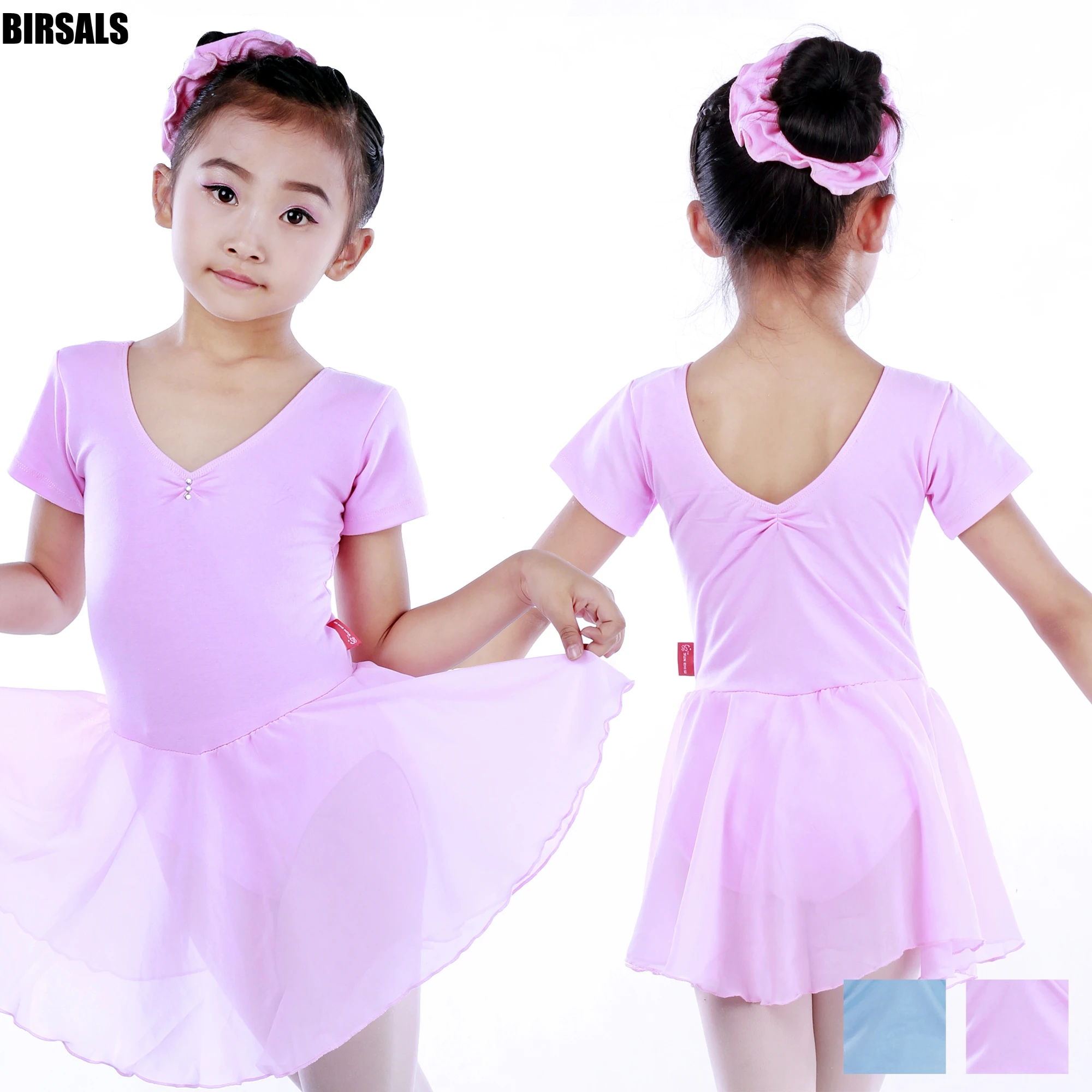Buy Kids Pale Blue Short Sleeve Children Traing Ballet