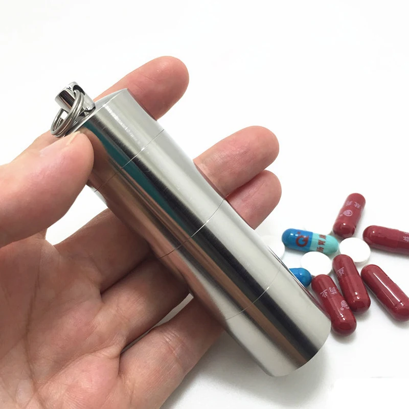 

High Quality Portable Titanium Seals Waterproof Canister Medicine Bottle EDC Tool