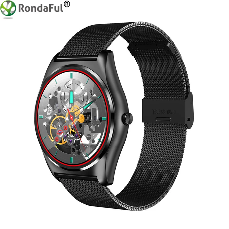 

N3 Smart Watch with Heart Rate Monitor Fitness Tracker Smartwatch Wireless inductive charging with Steel Strip /leather belt