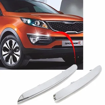 

2Pcs OEM Chrome Silver Front Bumper Eyeline Trim Garnish For Kia Sportage 2011 2015 865813W000 865823W000