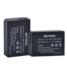 2Pack LP-E12 LP E12 LPE12 High-Capacity Replacement Batteries(1800mAh) for Canon Rebel SL1, EOS-M, EOS M2, EOS M10 Mirrorless