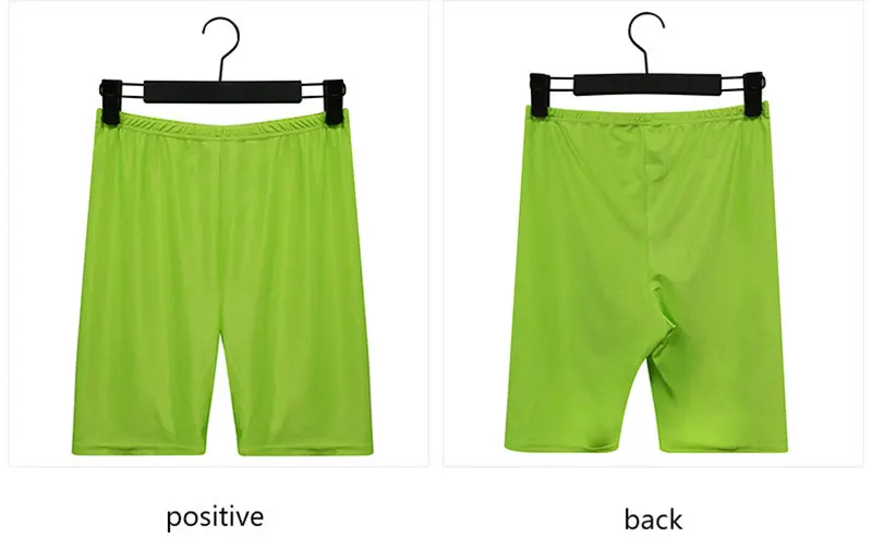 Biker Shorts Sexy Neon Green High Elasticity Nightclub Club Shorts Women Neon Bicycle Shorts