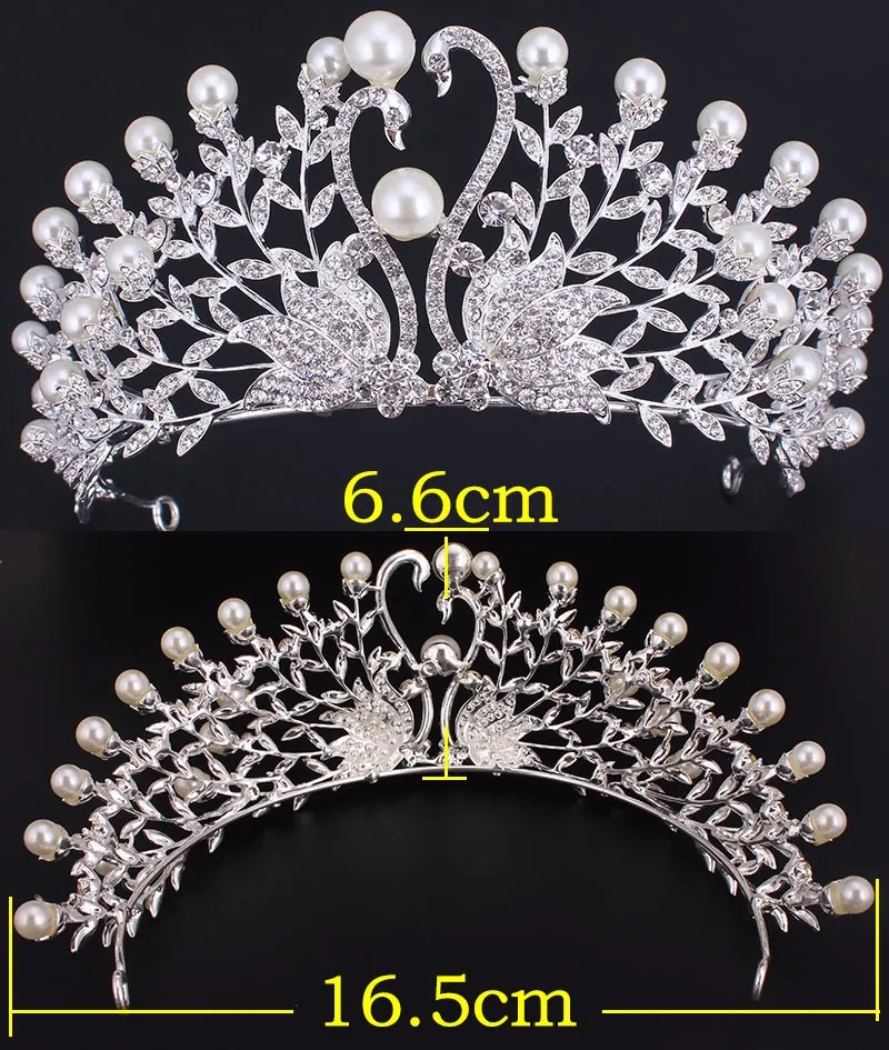 Женская свадебная тиара с искусственными жемчужинами и стразами|headdress
