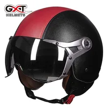 Половина лица мотоциклетный шлем электрический велосипед шлемы воздушные силы винтажные G-288 Ретро стиль мотоциклетные шлемы из АБС размер L XL