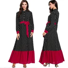 שחור גלימה דובאי העבאיה 2019 טורקיה אסלאמי מוסלמי חיג 'אב שמלת עיד קפטן Marocain קטאר קפטן הרמדאן Elbise בגדי תפילה(China)