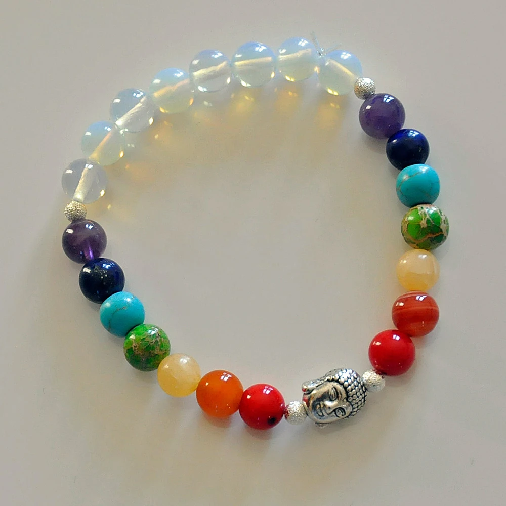 Natural stone Crystal 7 Chakra Opal Buddha Energy Power rainbow ...