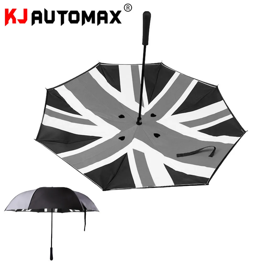 

NEW Black Union Jack Manual Folding Up Compact Umbrella Interesting funny useful Mini Cooper Style