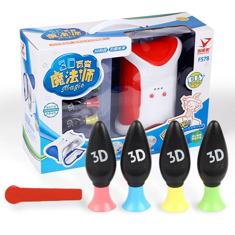  New Arrival DIY 3D Magic Machine Printer Enlighten Painting Draw Kids Children Developmental Toy Gi