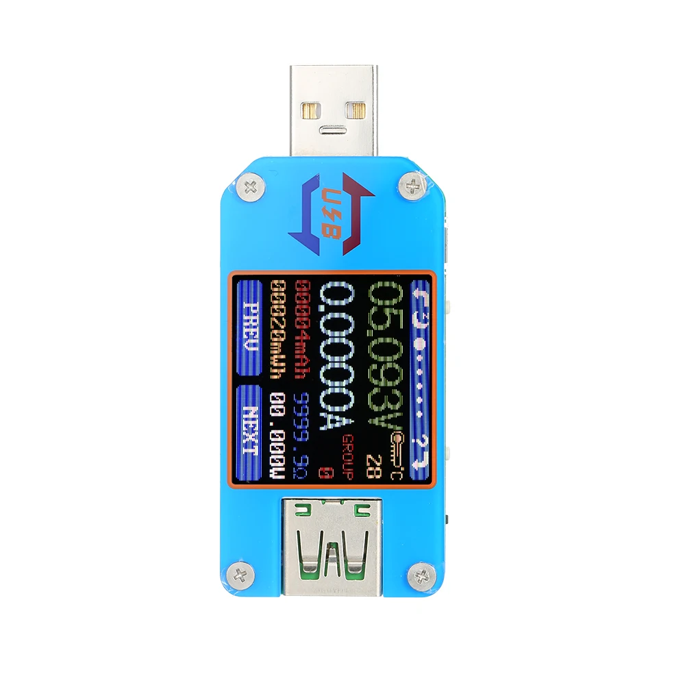 

USB2.0 Tester Voltage Current BT Battery Power Charger Voltmeter Ammeter Multimeter Tester 1.44Inch Load Impedance Meter