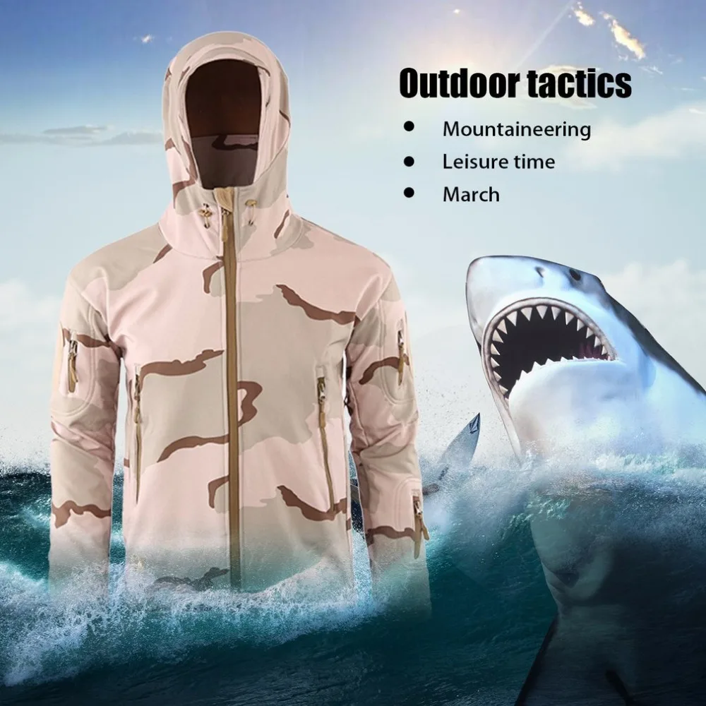 17 цветов, Мужская Военная Тактическая водонепроницаемая ветрозащитная куртка, мягкая оболочка из кожи акулы, износостойкая теплая куртка