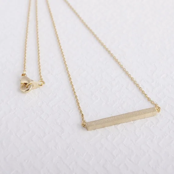 2014-Fashion-18K-Gold-Square-Bar-Necklace-Free-Shipping (2)