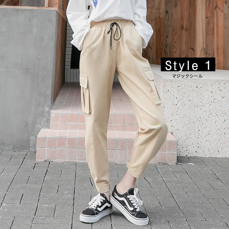 pants women trousers women plus size pants Fashion Pockets Patchwork Women's high Waist Loose Cargo Pants Streetwear trousers pants women trousers women plus size pants Fashion Pockets Patchwork Women's high Waist Loose Cargo Pants Streetwear trousers