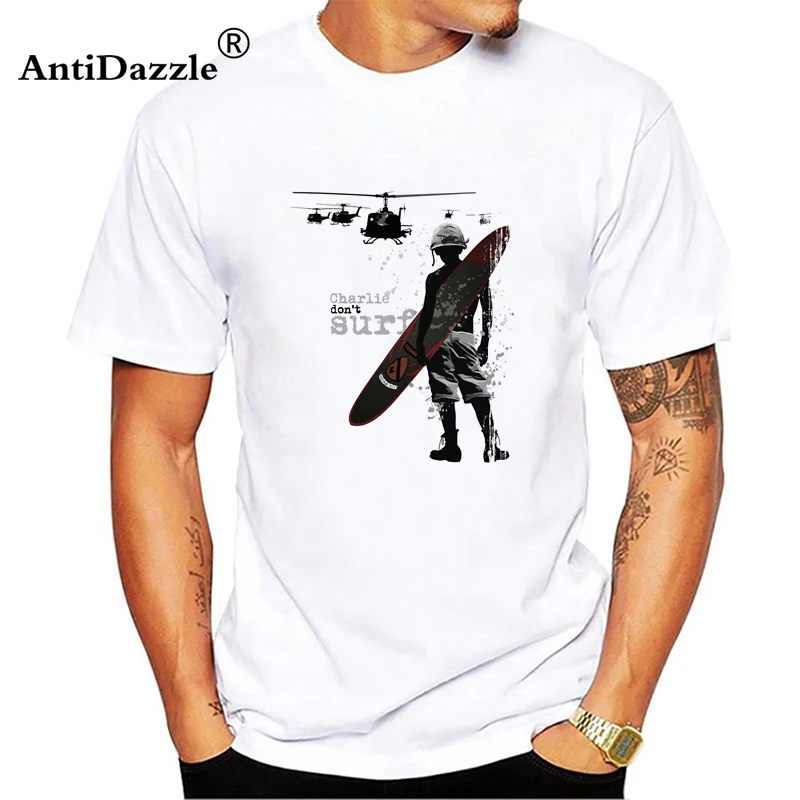 

Charlie Don't Surfs Men Tees T Shirts Charlie Dont Surfs Kilgore Vietnam War Helicopter Grunge Cool Casual Apparel Fashion Tops