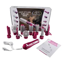 3 Pcs 10in1 Power Multifunctional Hair Curlers Styling Tools Sticks Kinkiness Dryer Machine Comb Free Shipdry & Wet Electric