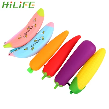 

HILIFE Office Supplies Gift Bag Soft Silica Stationery Storage Creative Vegetable Stationery Pen Bag Pen Box