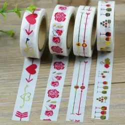 4 модели День Святого Валентина самоклеющаяся декоративная лента молочный декоративный бумага для скрапбукинга набор для