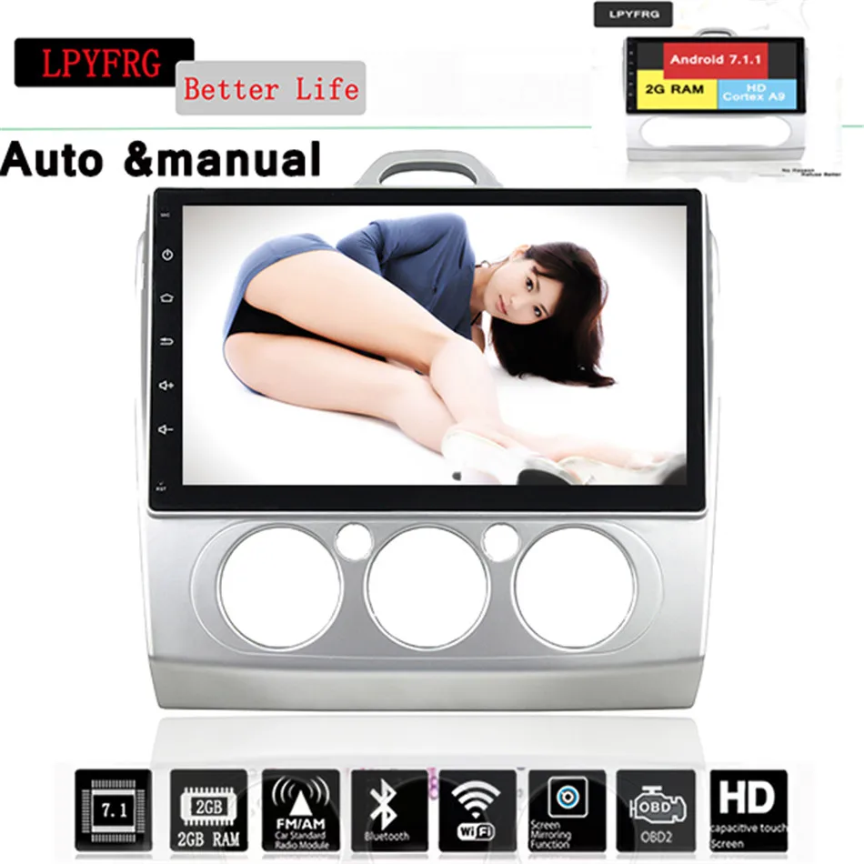 Clearance 2 Din 2din radio DVD GPS Navi for Ford Focus 2 Mondeo S-max connect 2005-2011 3/4G Audio Radio Stereo HeadUnit multimedia player 3