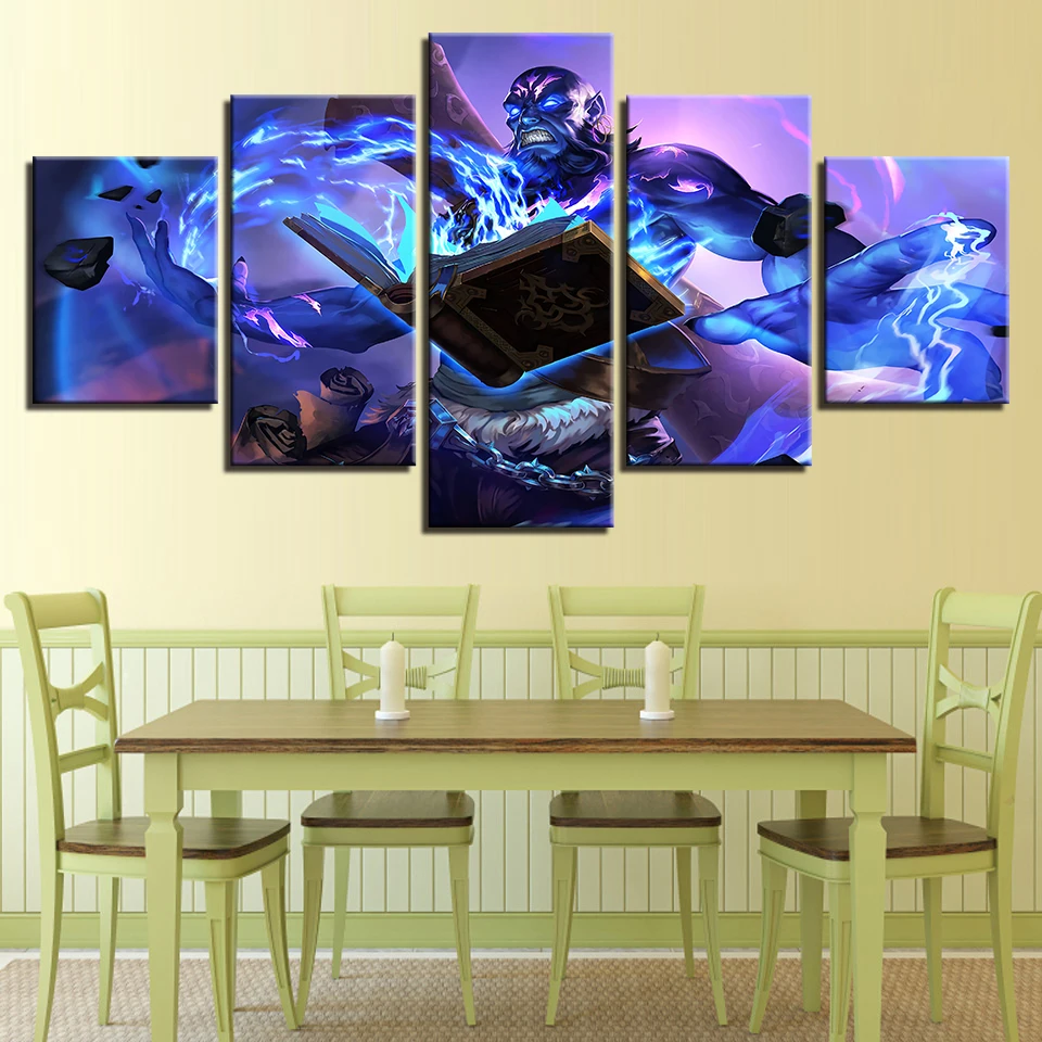 Waliicorners Modern Frame HD Canvas Living Room Home Decoration Printed 5 Panel League Of Heroes Pictures Painting Modular Wall Art Poster 6 HTB1LJcdeaSs3KVjSZPiq6AsiVXa7
