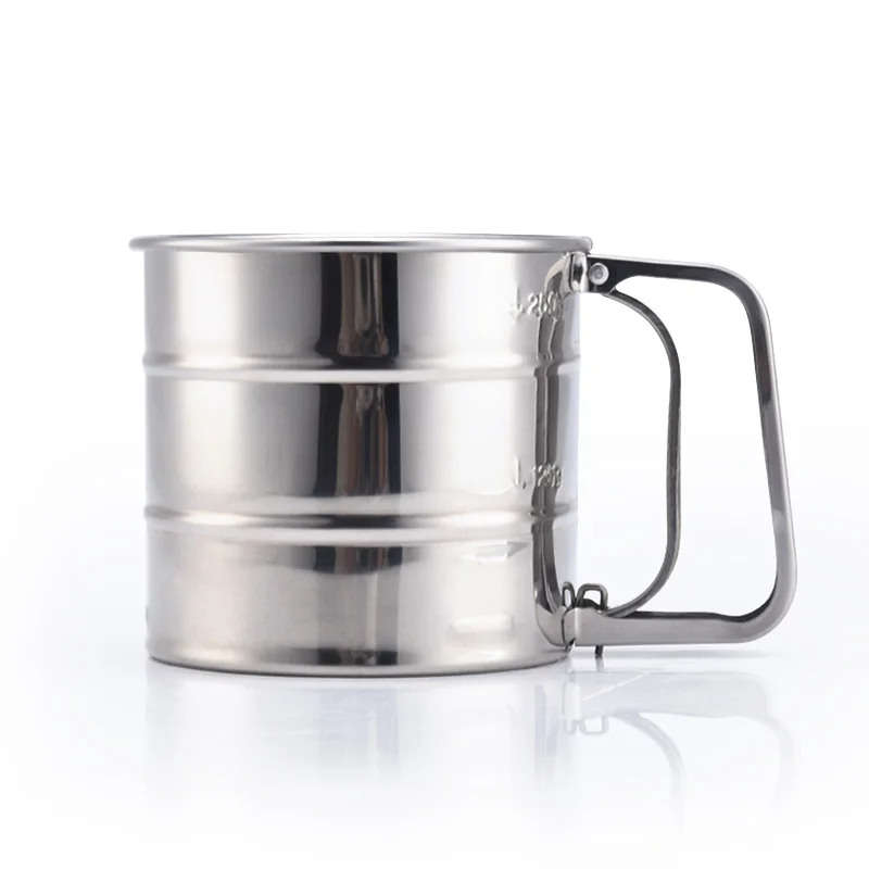 Stainless Steel Sieve Cup Powder Flour Sieve Mesh Baking Tools Pastry