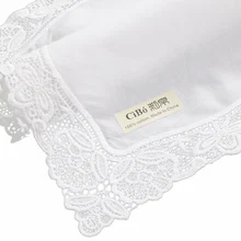 A008: Белый Премиум хлопок кружева платки 120 шт./упак. пустым крючком Платки для женщин/дамы свадебный подарок